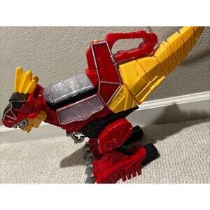 RARE POWER RANGERS DINO CHARGE RUMBLE AND ROAR T-REX ZORD PRE OWNED megazord